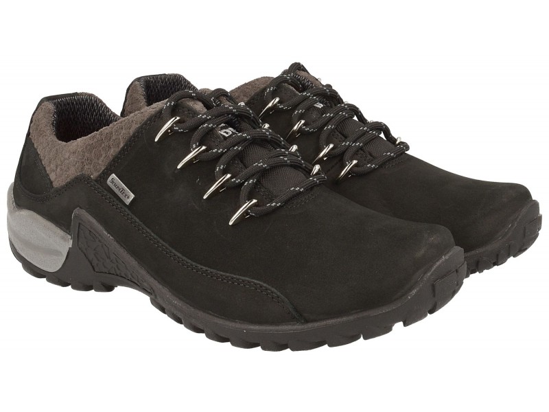 Women's hiking boots, BLACK, leather, breathable membrane Sympatex