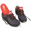 Women's hiking shoes, DARK BLUE leather, breathable membrane Sympatex