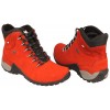 Trekking shoes youth, RED leather nubukowa, breathable membrane