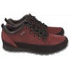 Men's trekking NIK shoes, BURGUNDY leather, breathable membrane Sympatex