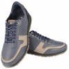 Sport men's sneakers, BLUE, genuine leather, lightweight